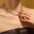 18K Gold Plated Necklace | Stainless Steel Beaded Necklace | ORLABYAMY