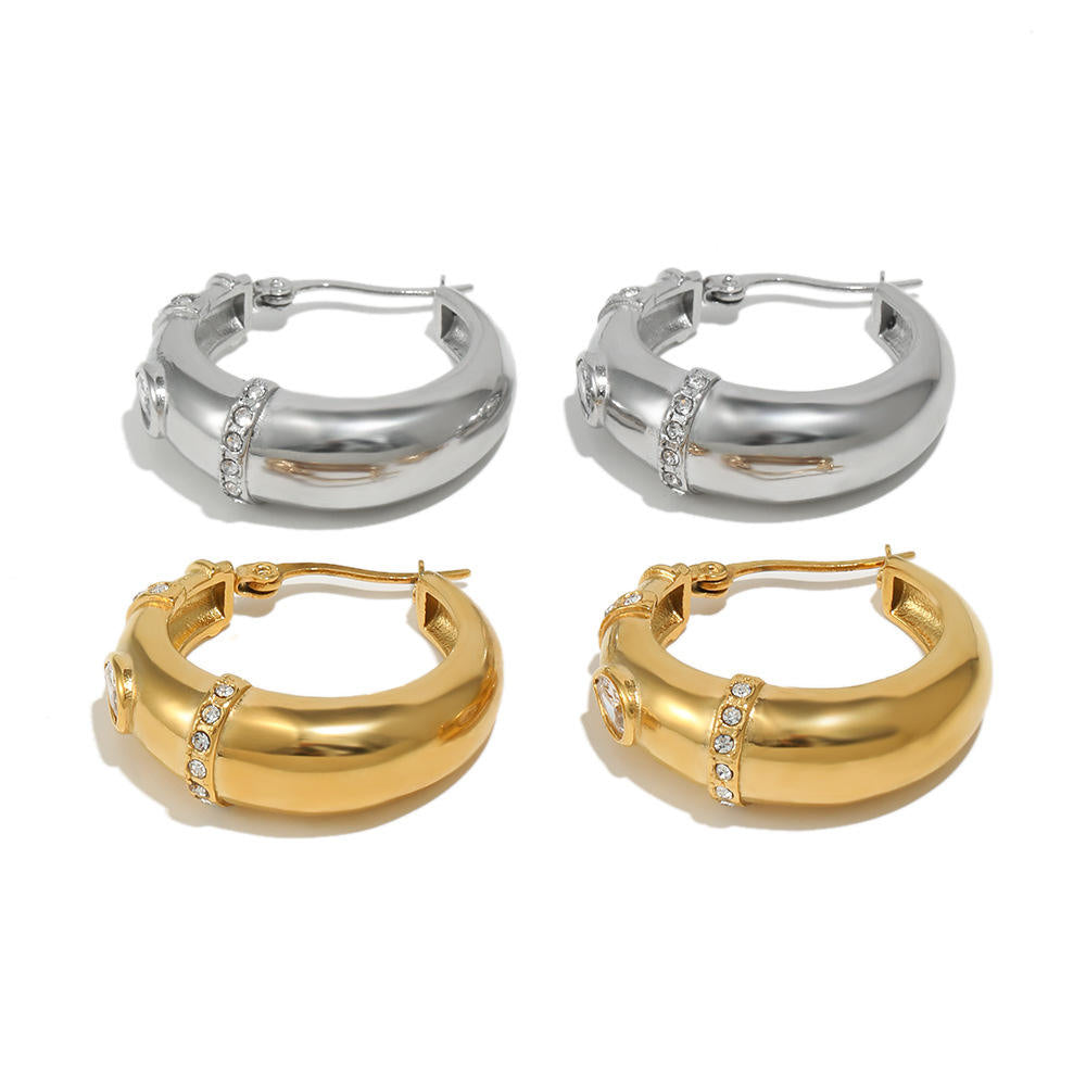 Women's Hoop Huggie Earrings | Hoop Huggie Earrings | ORLABYAMY