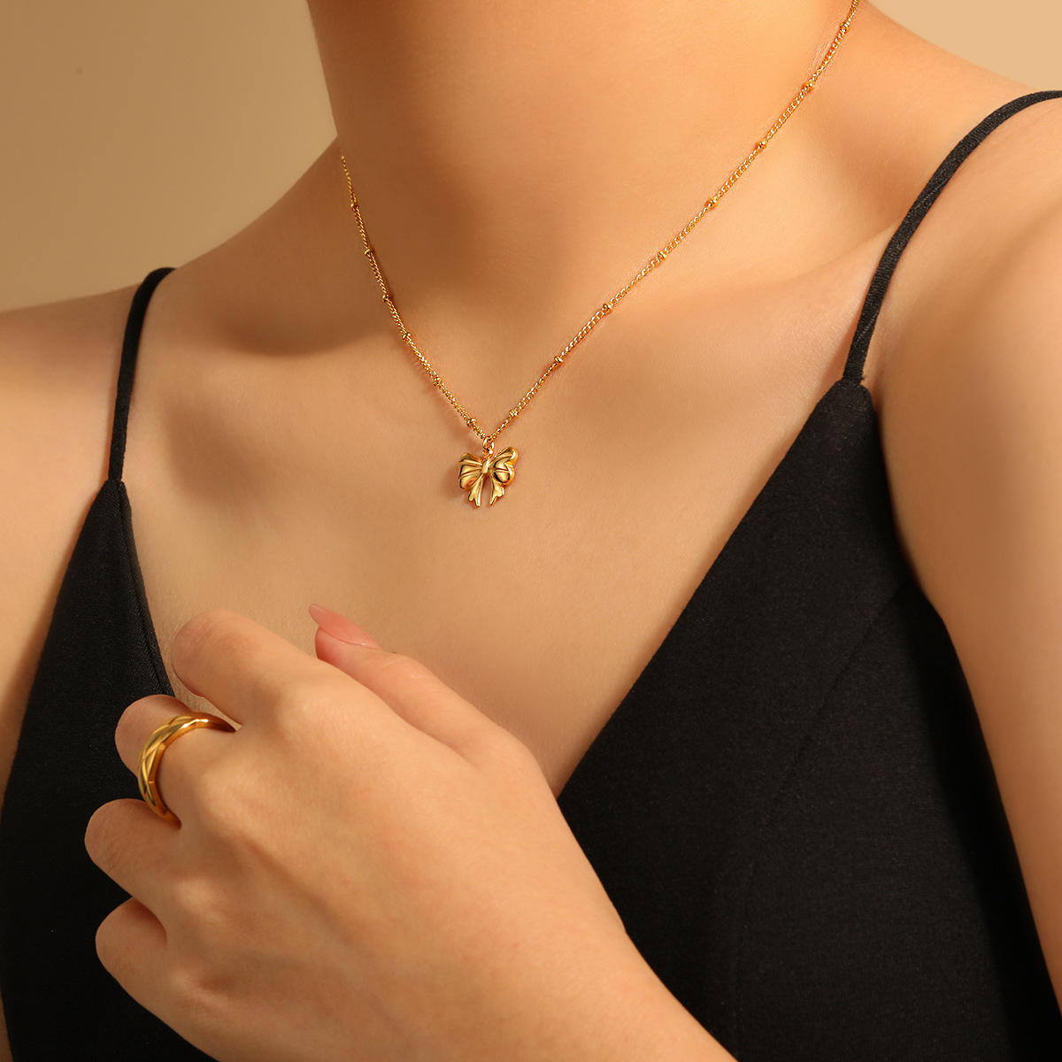Bow Chain Necklace | Women's Bow Necklace | ORLABYAMY