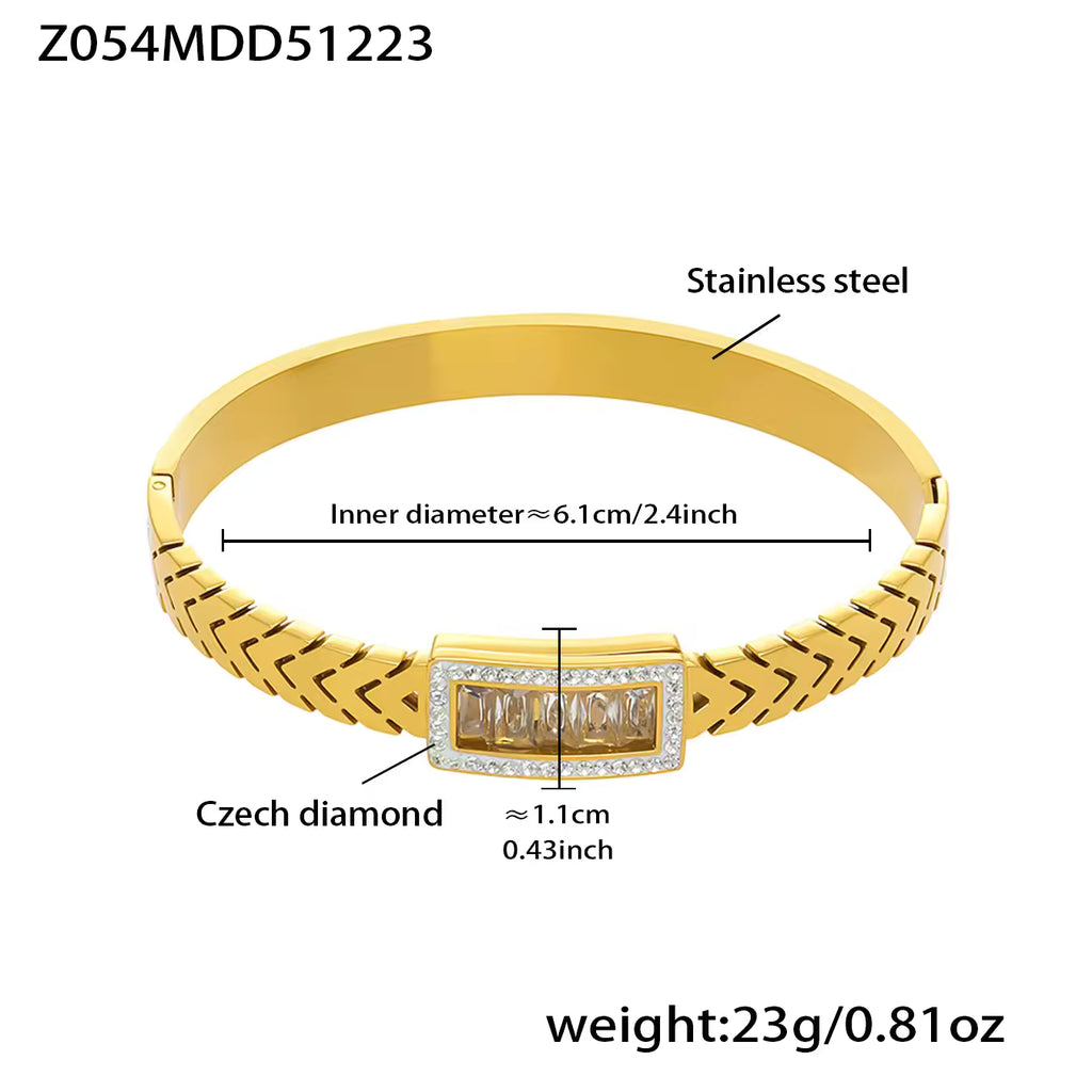 Stainless Steel Crown Bracelet | Zirconia Crown Bracelet | ORLABYAMY