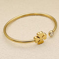 Vintage Style Bangle | Gold Plated Flower Bangle | ORLABYAMY