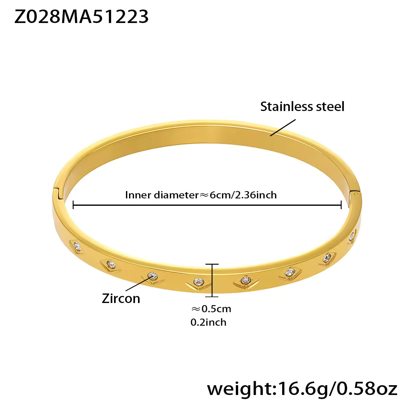 Stainless Steel Crown Bracelet | Zirconia Crown Bracelet | ORLABYAMY