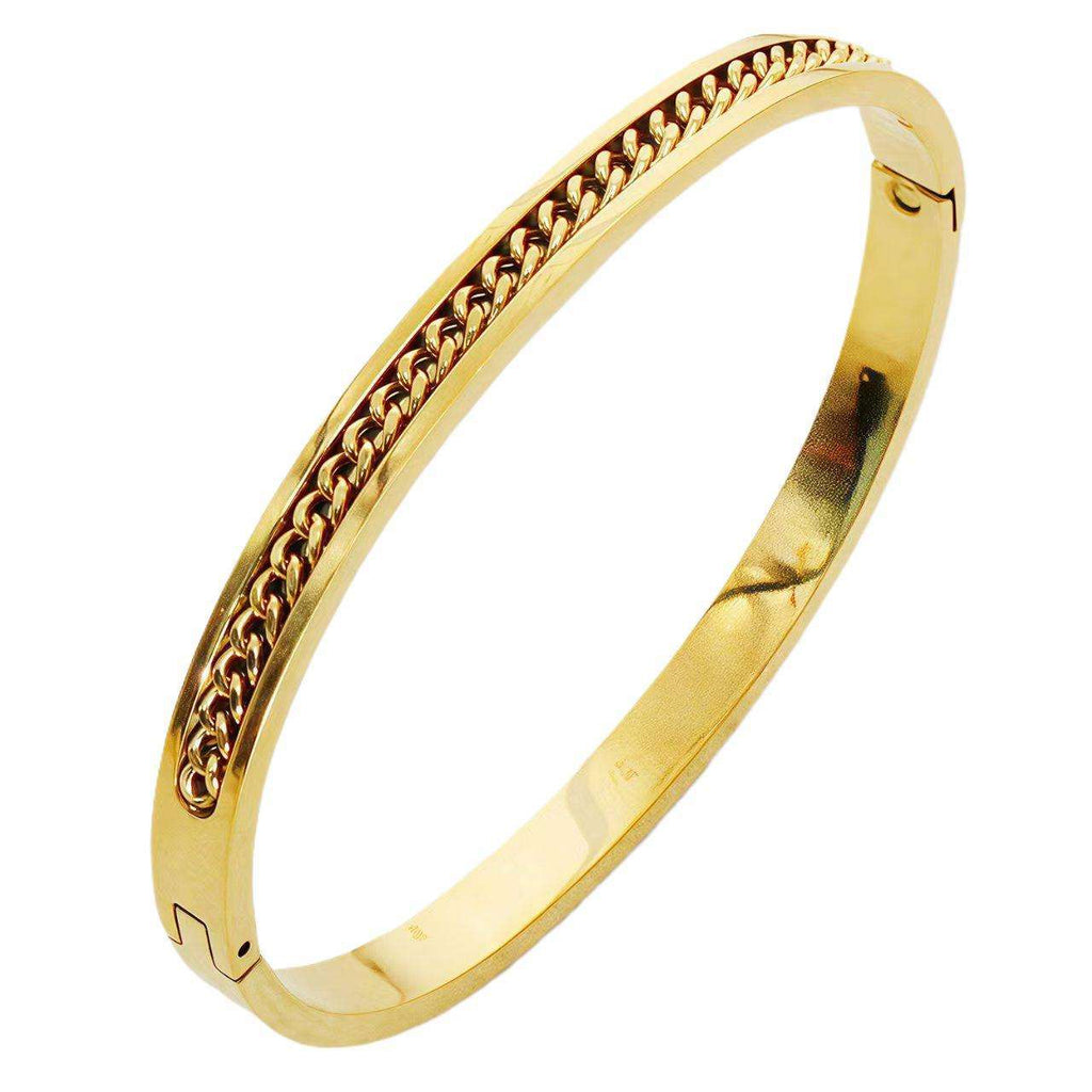 18K Gold, Silver & Rose Gold Plated Stainless Steel Vintage Crown Bracelet