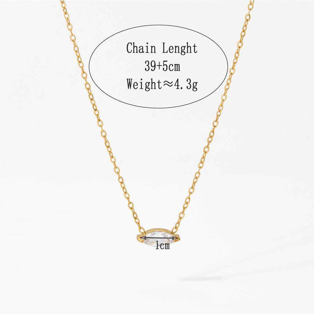 Women's Zirconia Necklace | Link Chain Necklace | ORLABYAMY