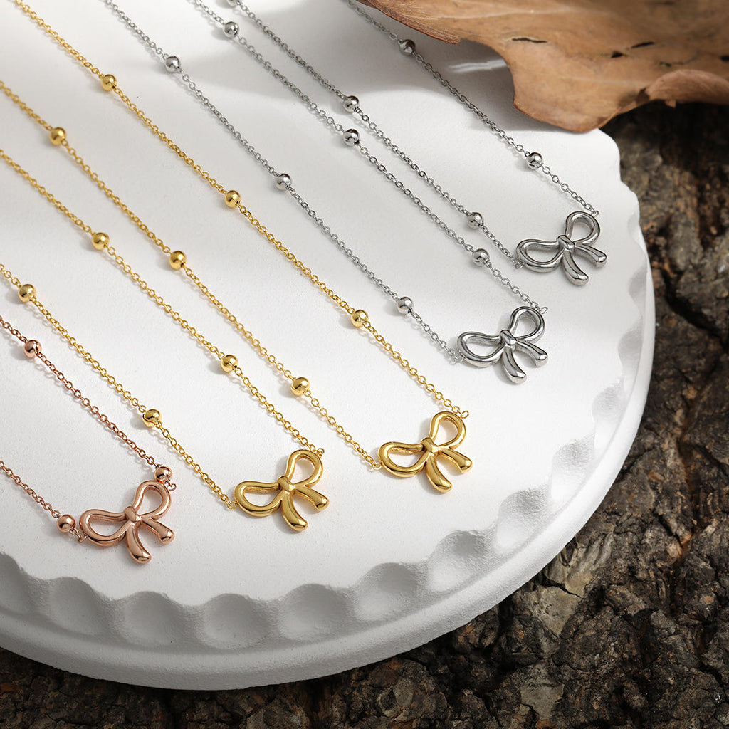 Link Chain Bow Neklace | Stylish Bow Necklace | ORLABYAMY