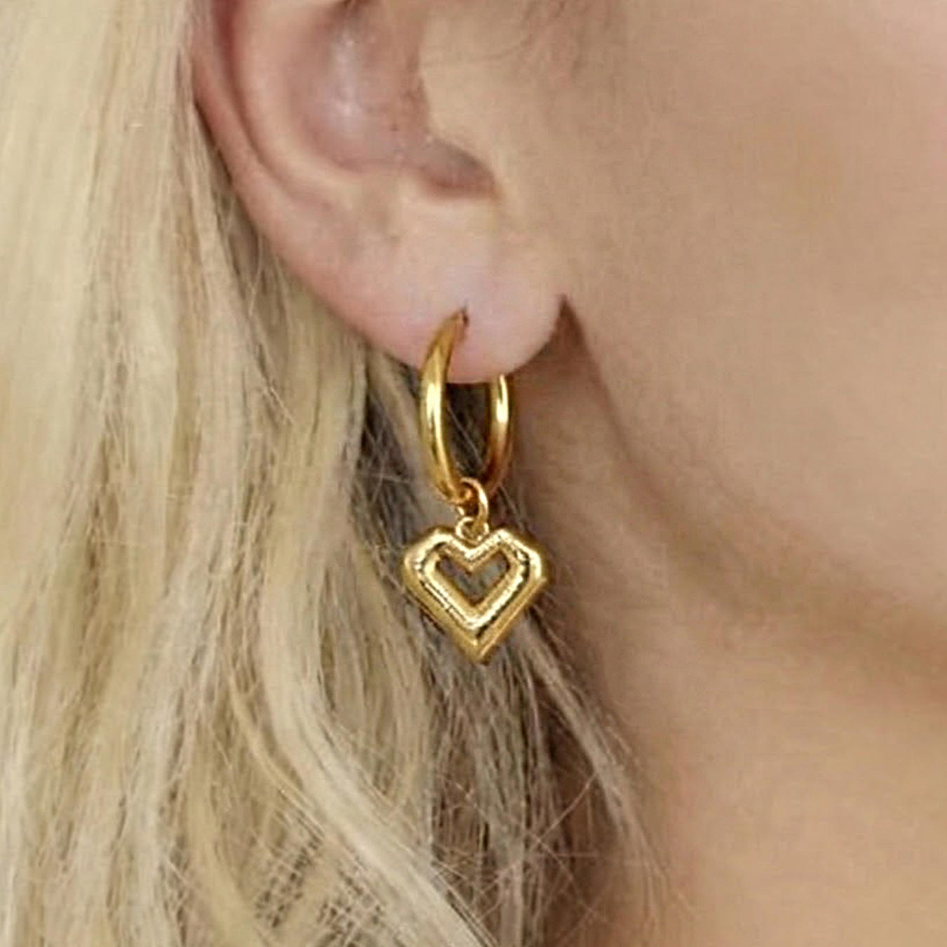 Women's Drop Earrings | Heart Drop Earrings | ORLABYAMY