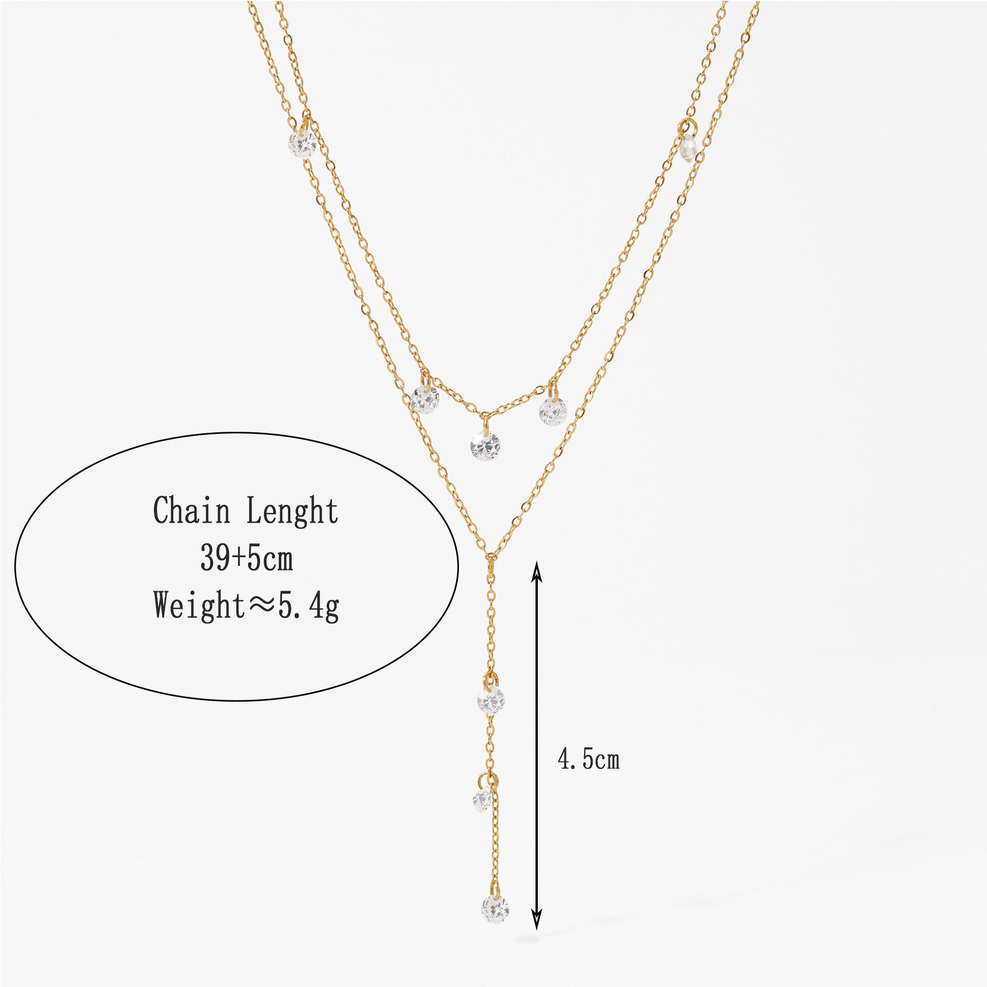 2 Layer Pendant Necklace | Women's Y Necklace | ORLABYAMY