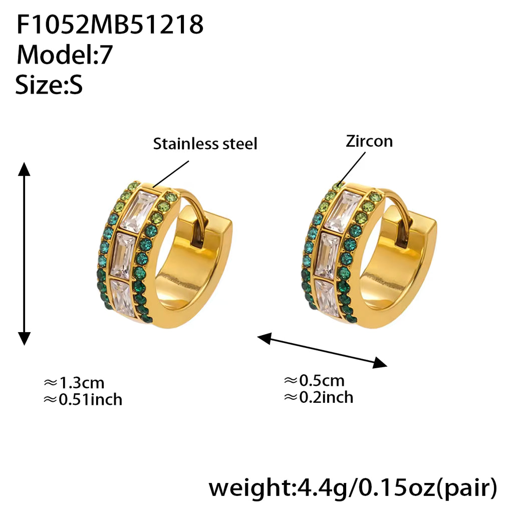 Zirconia Hoop Earrings | Women's Hoop Earrings | ORLABYAMY