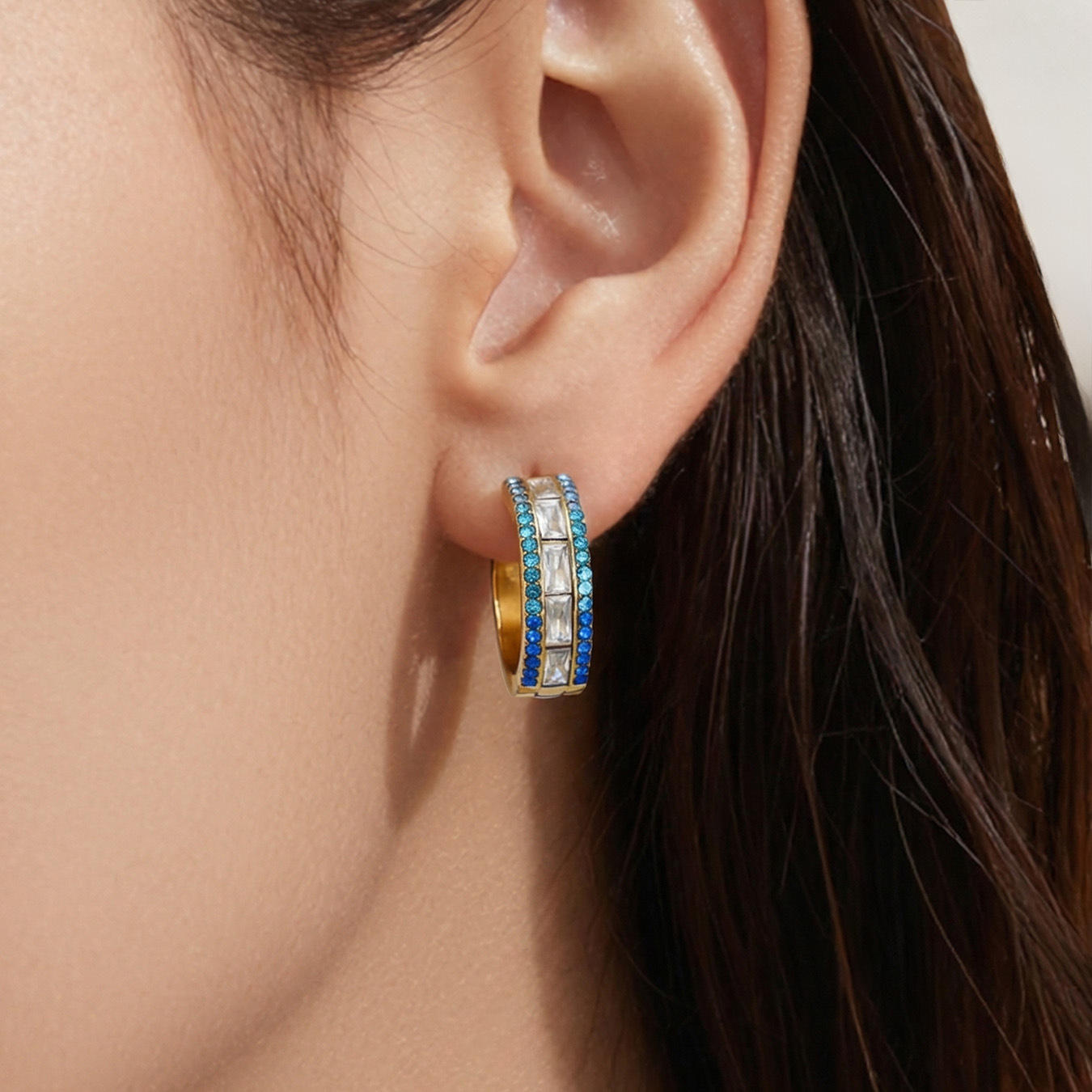 Zirconia Hoop Earrings | Women's Hoop Earrings | ORLABYAMY