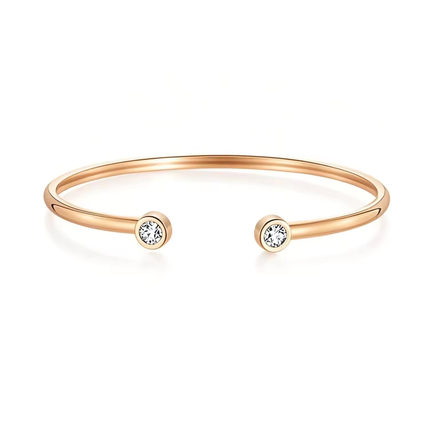 White Zircon Cuff Bracelet | Unisex Cuff Bracelet | ORLABYAMY