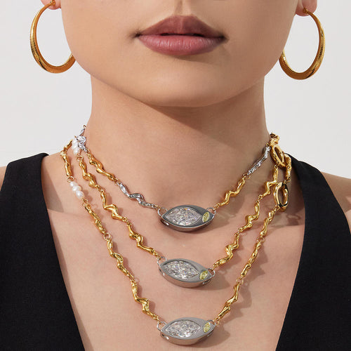 Evil Eye Necklace | Gold Plated Eye Necklace | ORLABYAMY