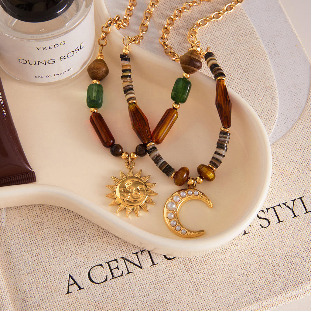 Stone Pendant Necklace | Unisex Stone Necklace | ORLABYAMY