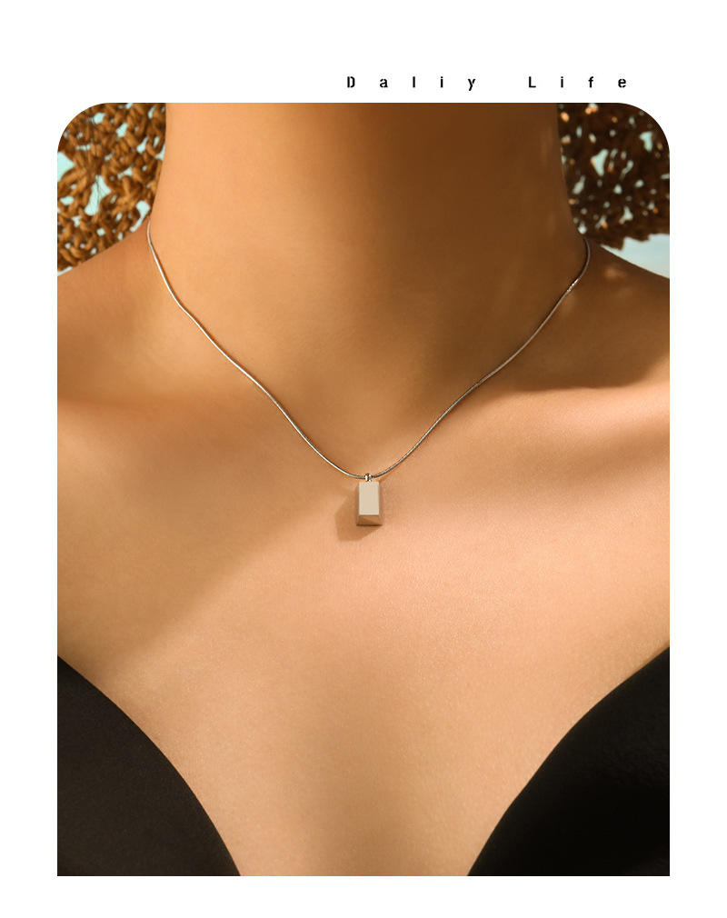 Bar Pendant Necklace | Snake Chain Necklace | ORLABYAMY