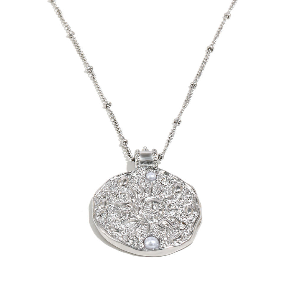 Irregular Pendant Necklace | Zirconia Pendant Necklace | ORLABYAMY