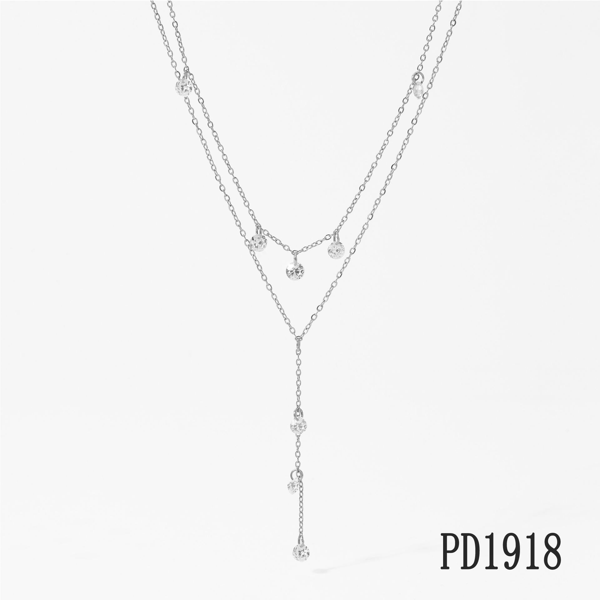 2 Layer Pendant Necklace | Women's Y Necklace | ORLABYAMY