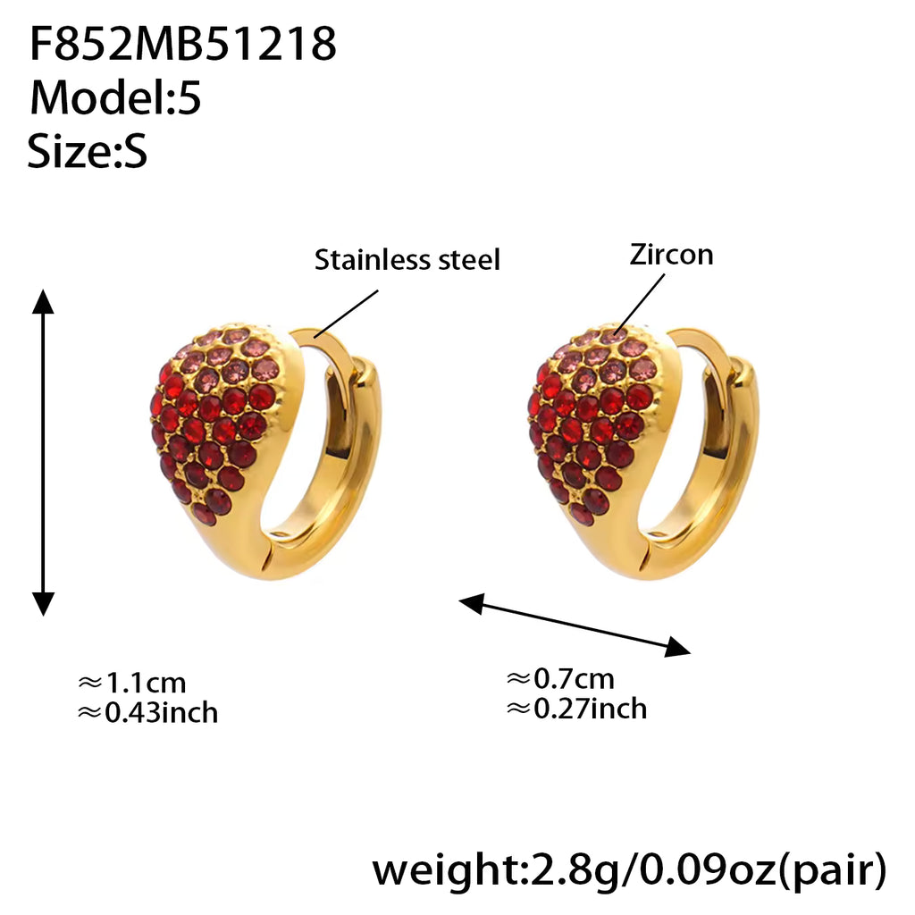 Women's Hoop Earrings | Zirconia Hoop Earrings | ORLABYAMY