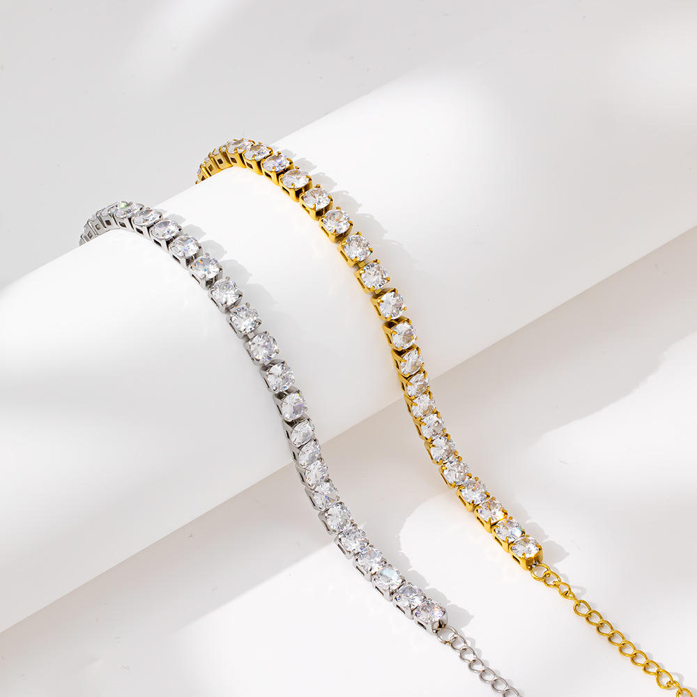 Tennis Chain Bracelet | Zirconia Chain Bracelet | ORLABYAMY