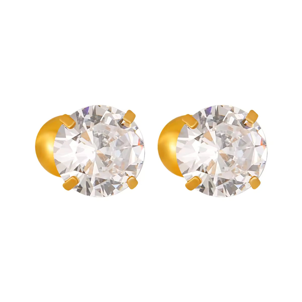 Hoop Huggie Earrings | Zirconia Hoop Earrngs | ORLABYAMY