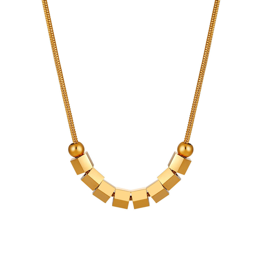 Geometric Pendant Necklace | Unisex Link Chain Necklace | ORLABYAMY