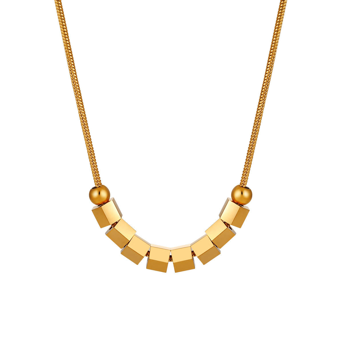 Geometric Pendant Necklace | Unisex Link Chain Necklace | ORLABYAMY