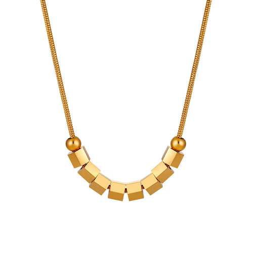 Geometric Pendant Necklace | Unisex Link Chain Necklace | ORLABYAMY
