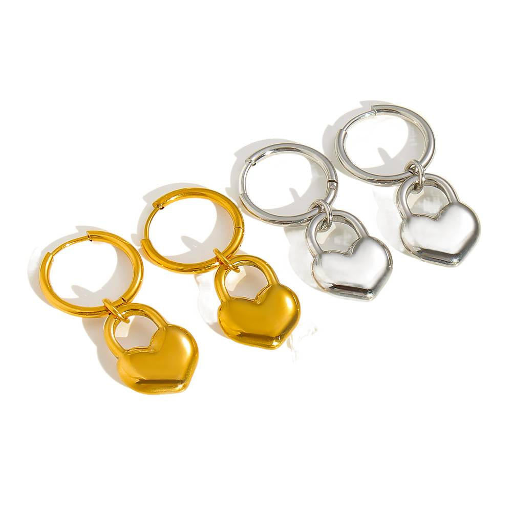 Cute Heart Drop Earrings  | Women's Heart Drop Earrings | ORLABYAMY
