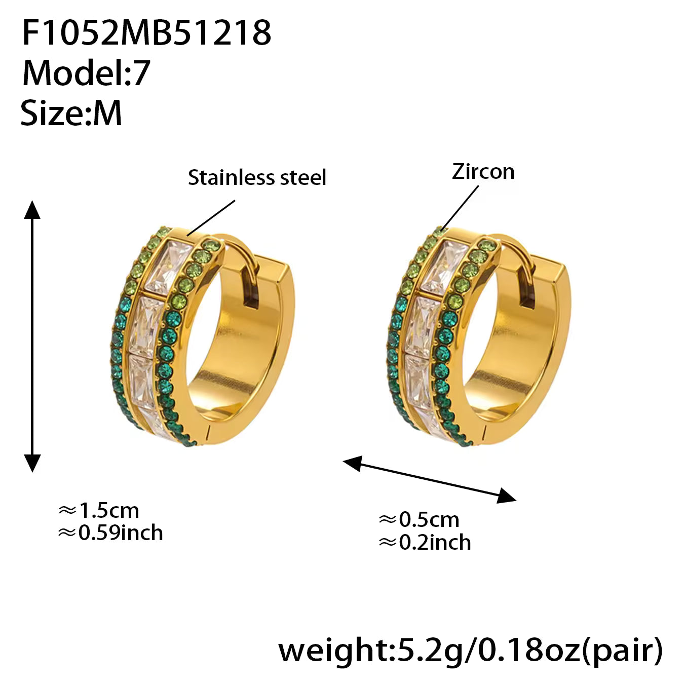 Zirconia Hoop Earrings | Women's Hoop Earrings | ORLABYAMY