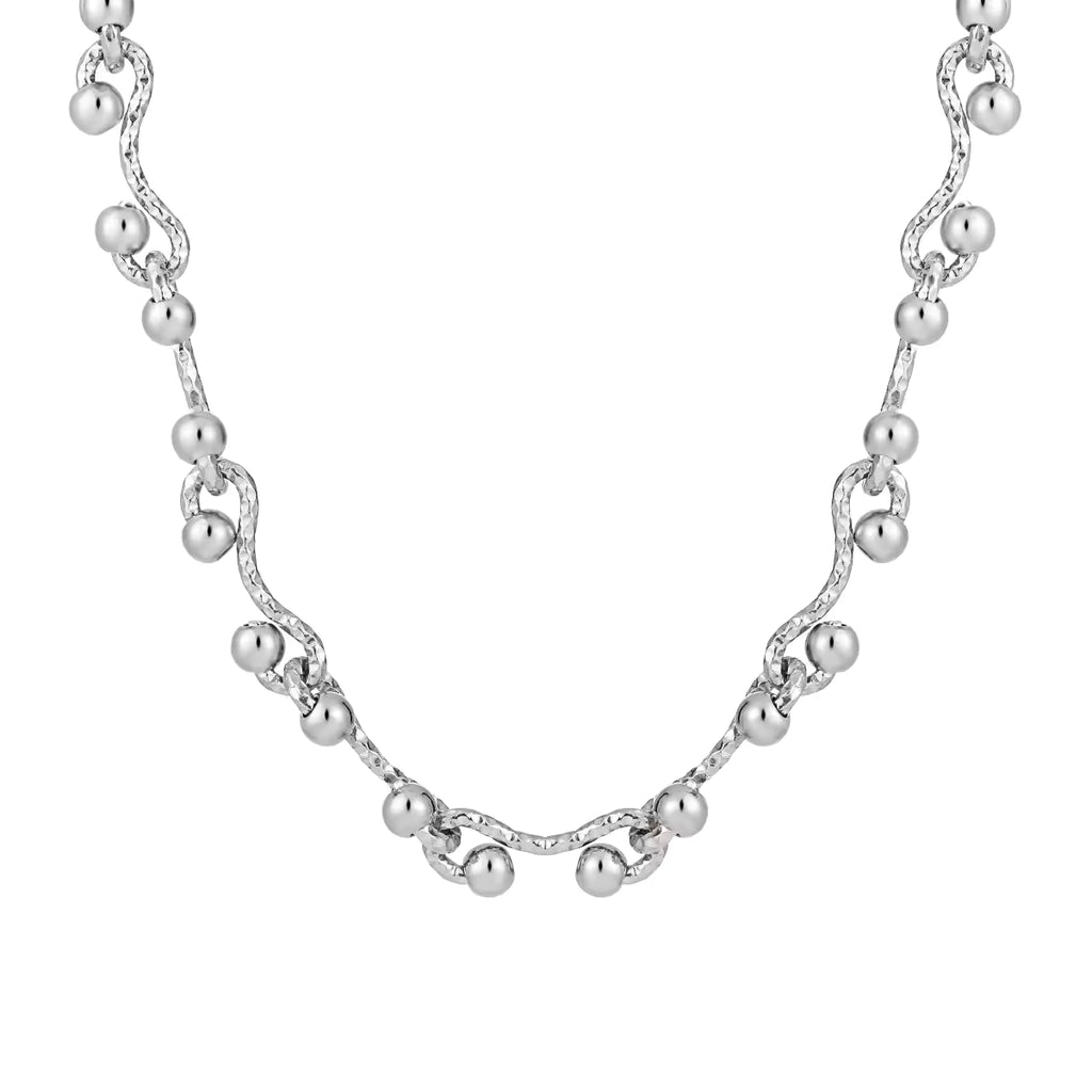 18K Gold Plated Necklace | Stainless Steel Beaded Necklace | ORLABYAMY