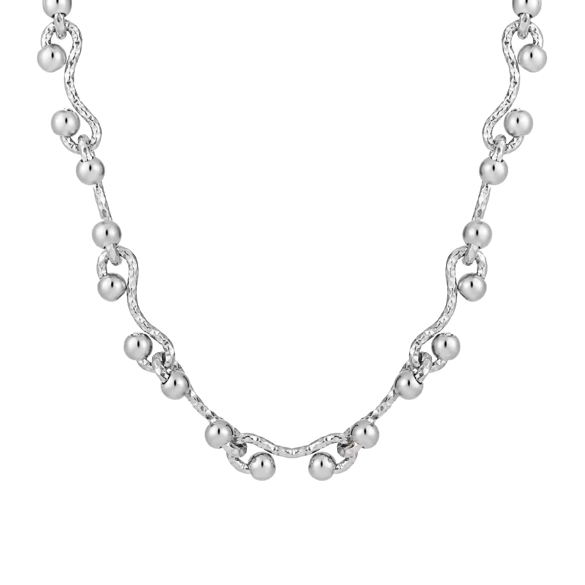 18K Gold Plated Necklace | Stainless Steel Beaded Necklace | ORLABYAMY
