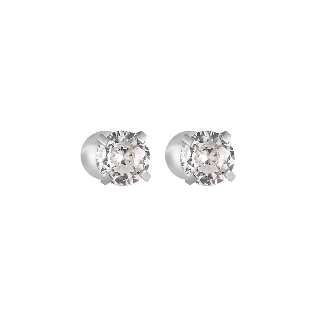 Hoop Huggie Earrings | Zirconia Hoop Earrngs | ORLABYAMY