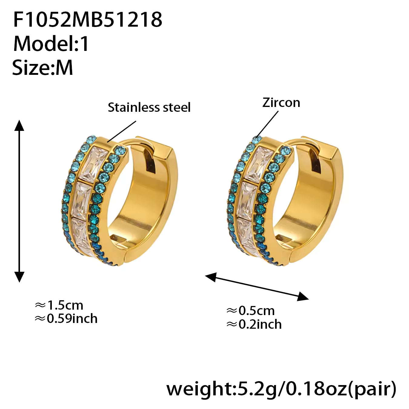 Zirconia Hoop Earrings | Women's Hoop Earrings | ORLABYAMY