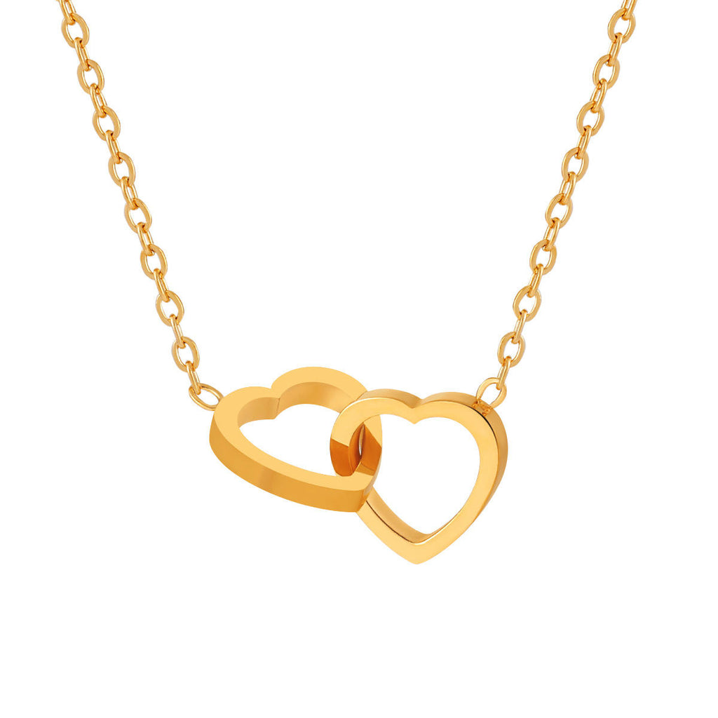 Stainless Steel Heart Pendant | Double Heart Pendant | ORLABYAMY