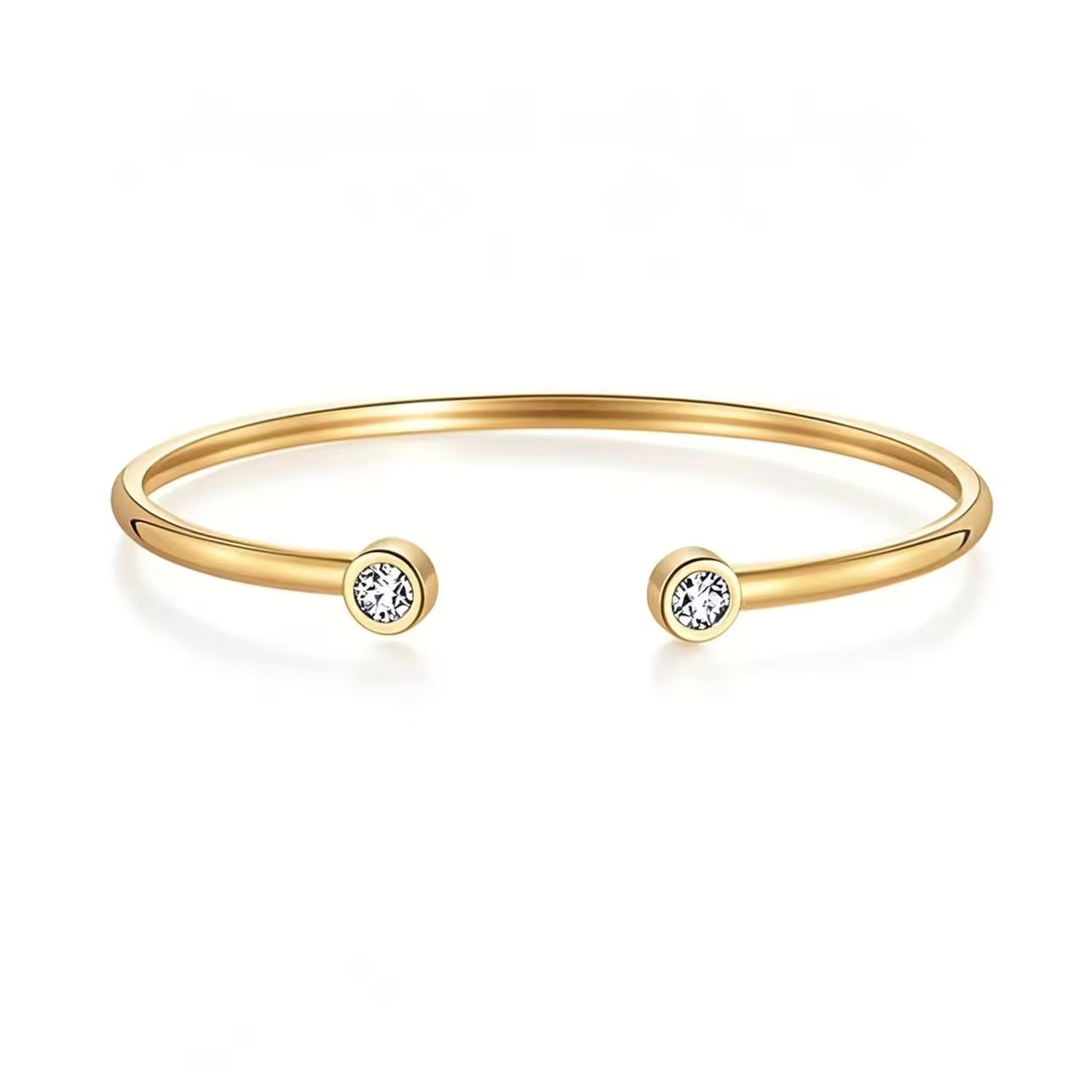 White Zircon Cuff Bracelet | Unisex Cuff Bracelet | ORLABYAMY
