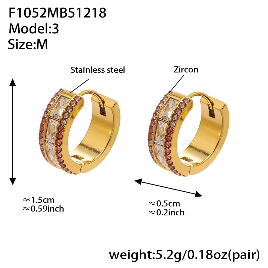 Zirconia Hoop Earrings | Women's Hoop Earrings | ORLABYAMY