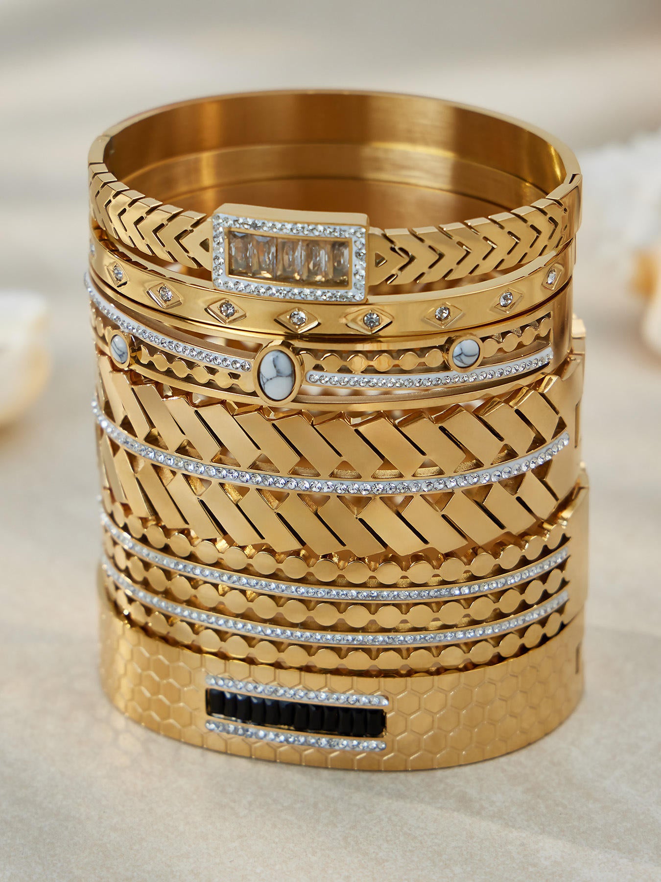 Stainless Steel Crown Bracelet | Zirconia Crown Bracelet | ORLABYAMY