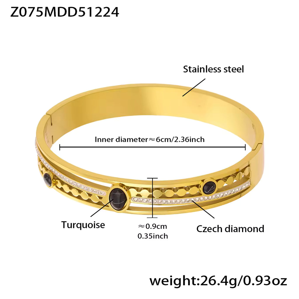 Stainless Steel Crown Bracelet | Zirconia Crown Bracelet | ORLABYAMY