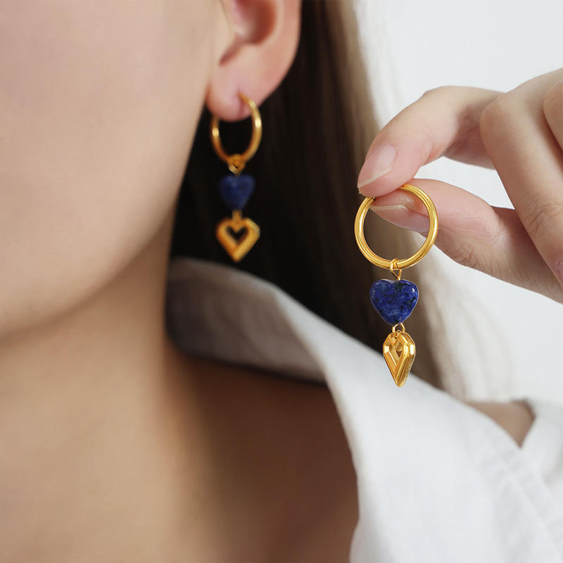 Women's Drop Earrings | Heart Drop Earrings | ORLABYAMY