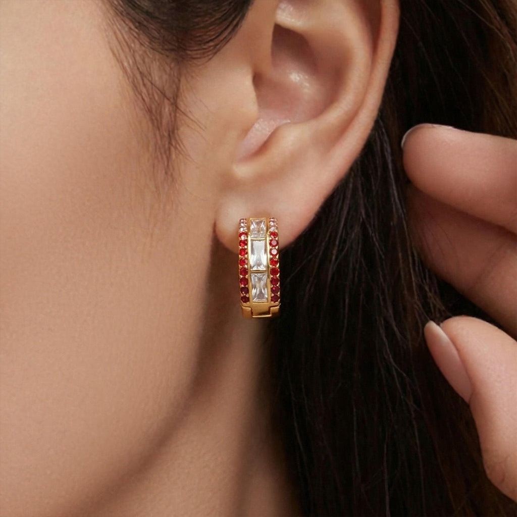 Zirconia Hoop Earrings | Women's Hoop Earrings | ORLABYAMY