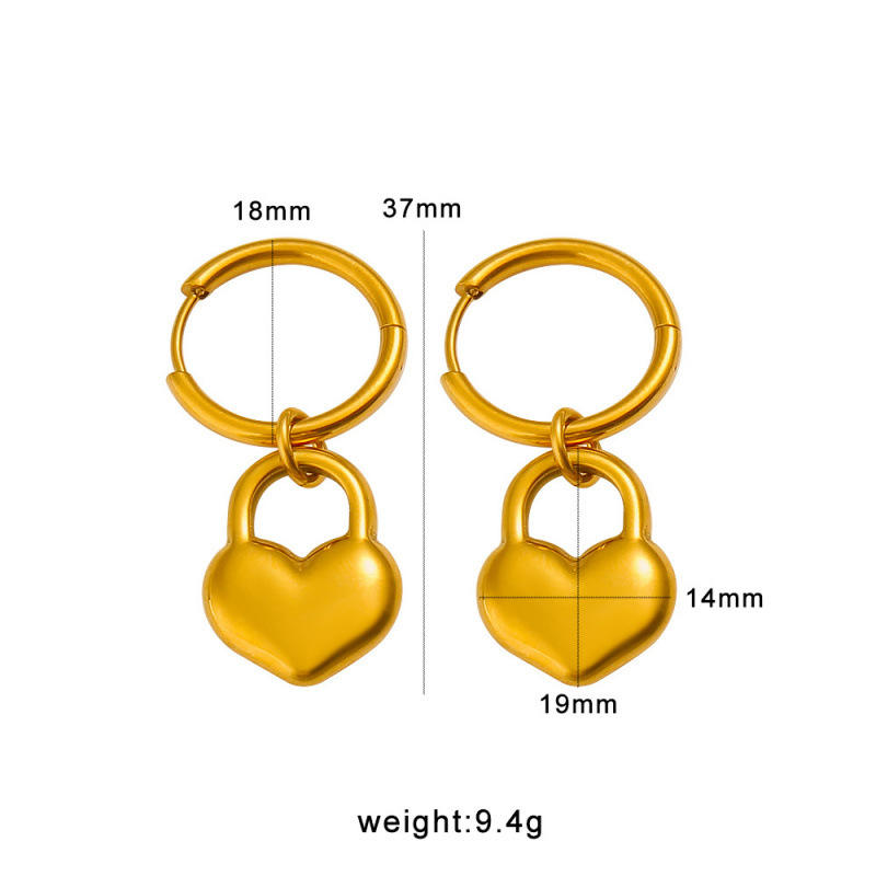 Cute Heart Drop Earrings | Women's Heart Drop Earrings | ORLABYAMY