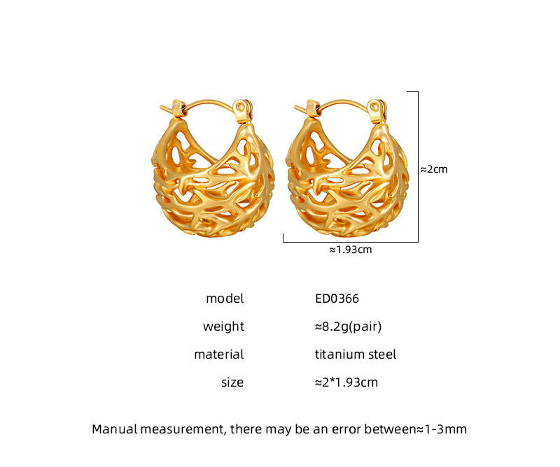 Stainless Steel Hoop Earrings | Gold Plated Hoop Earrings | ORLABYAMY