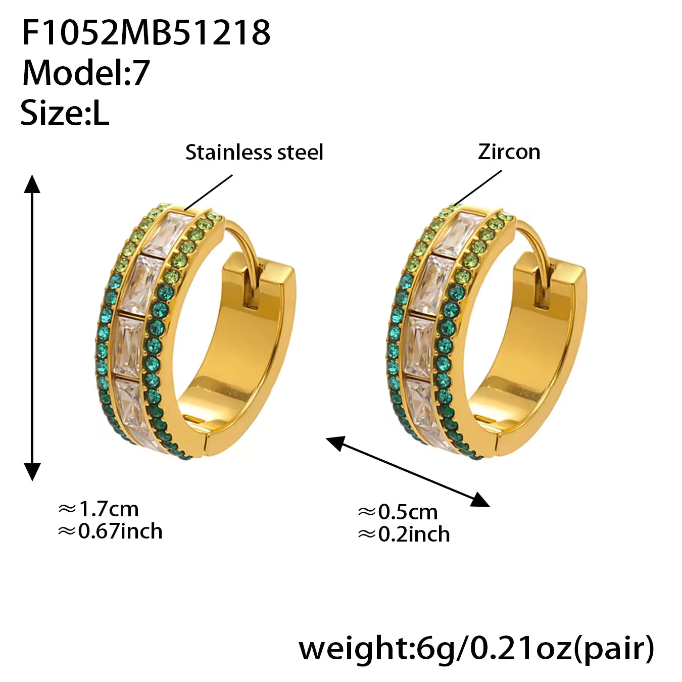 Zirconia Hoop Earrings | Women's Hoop Earrings | ORLABYAMY