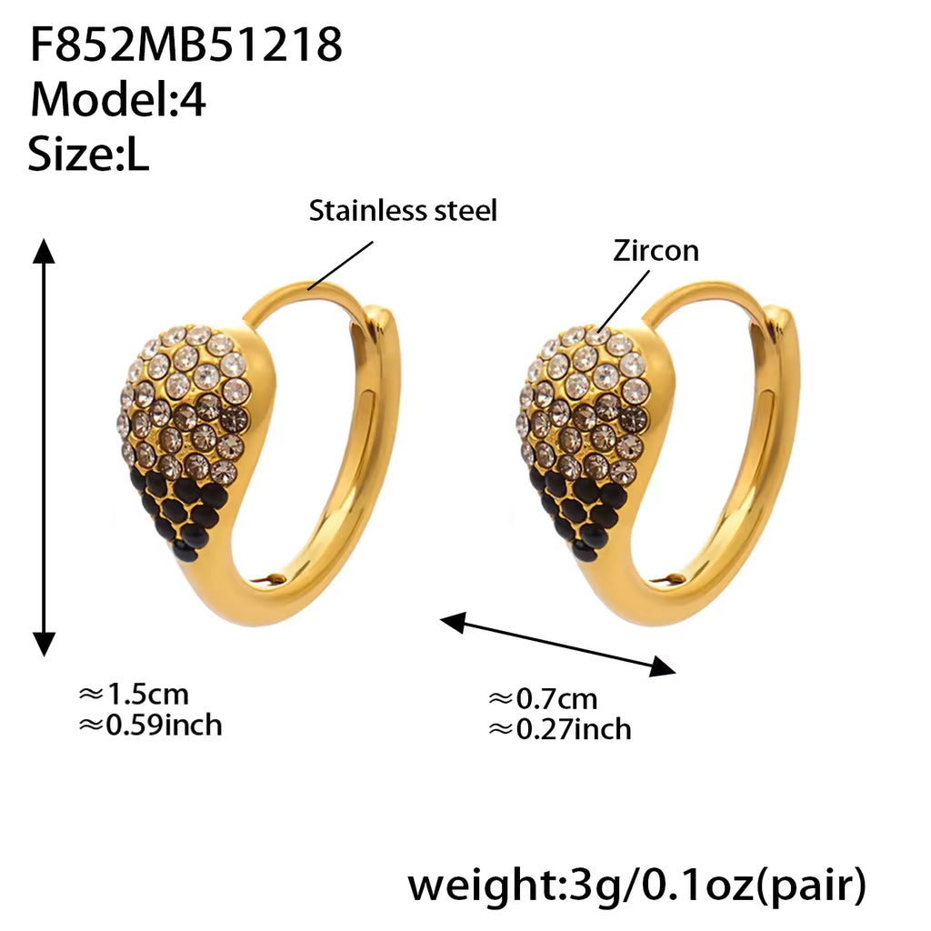 Women's Hoop Earrings | Zirconia Hoop Earrings | ORLABYAMY