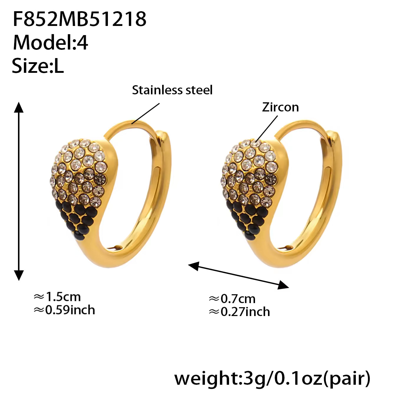 Women's Hoop Earrings | Zirconia Hoop Earrings | ORLABYAMY