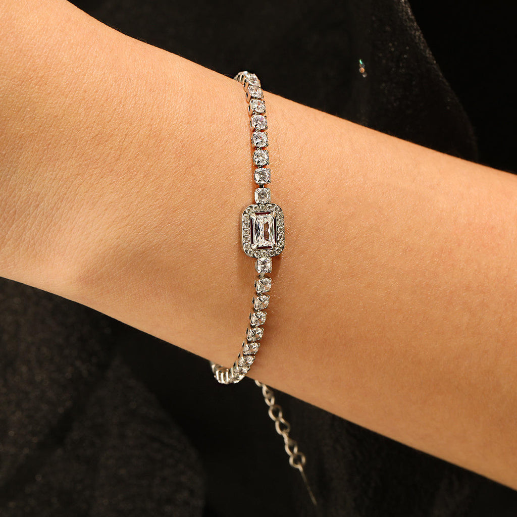 White Zircon Bracelet | Unisex Zircon Bracelet | ORLABYAMY