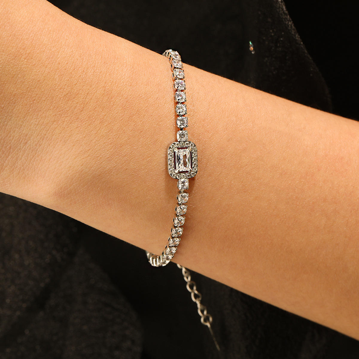 White Zircon Bracelet | Unisex Zircon Bracelet | ORLABYAMY