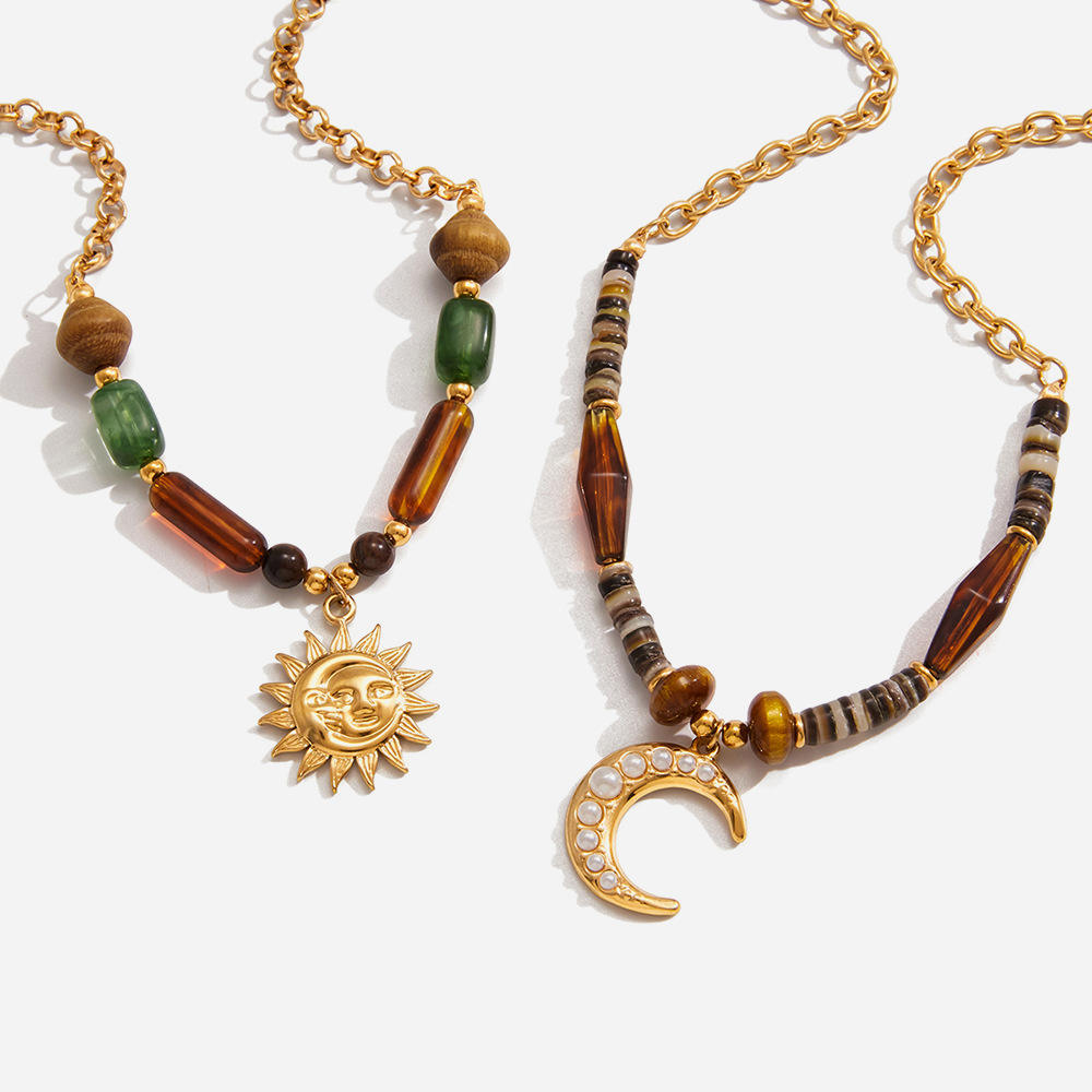 Stone Pendant Necklace | Unisex Stone Necklace | ORLABYAMY