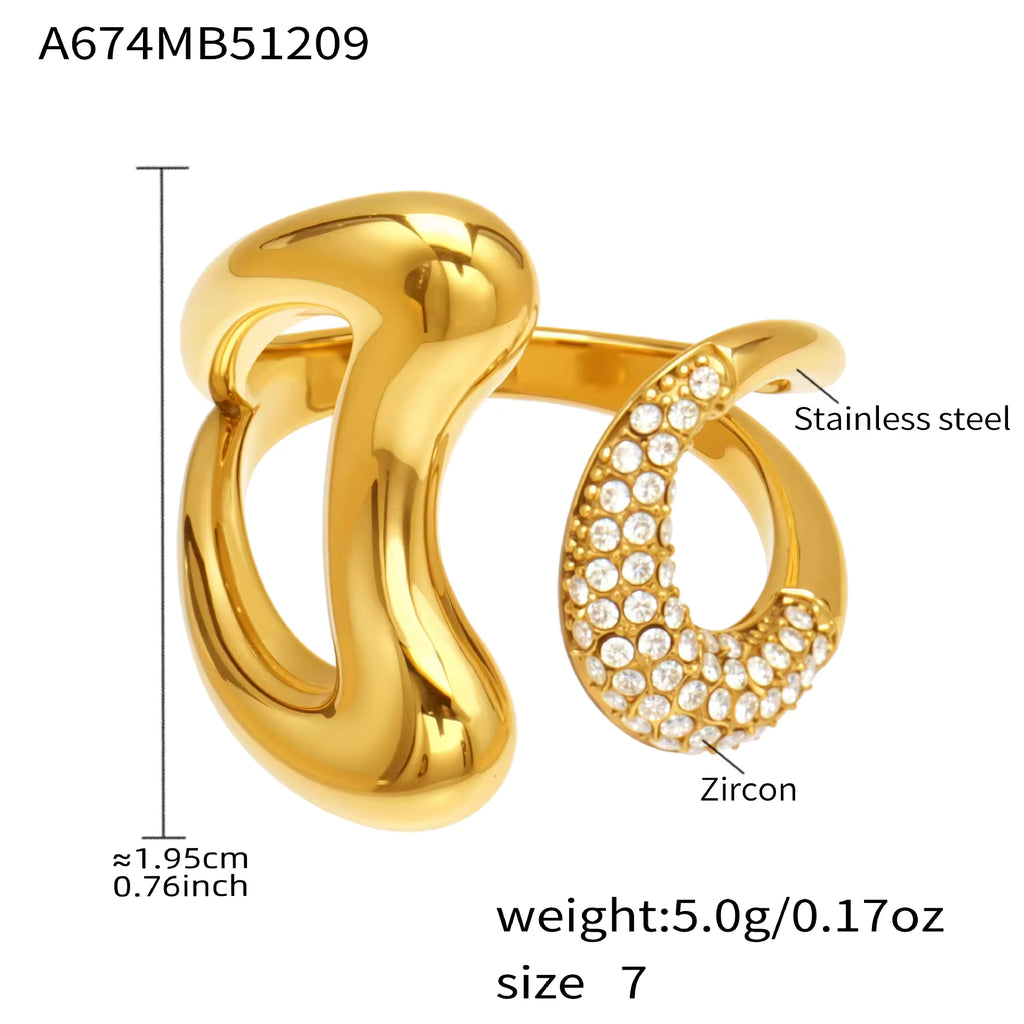 Women’s Open Ring | Zirconia Open Ring | ORLABYAMY