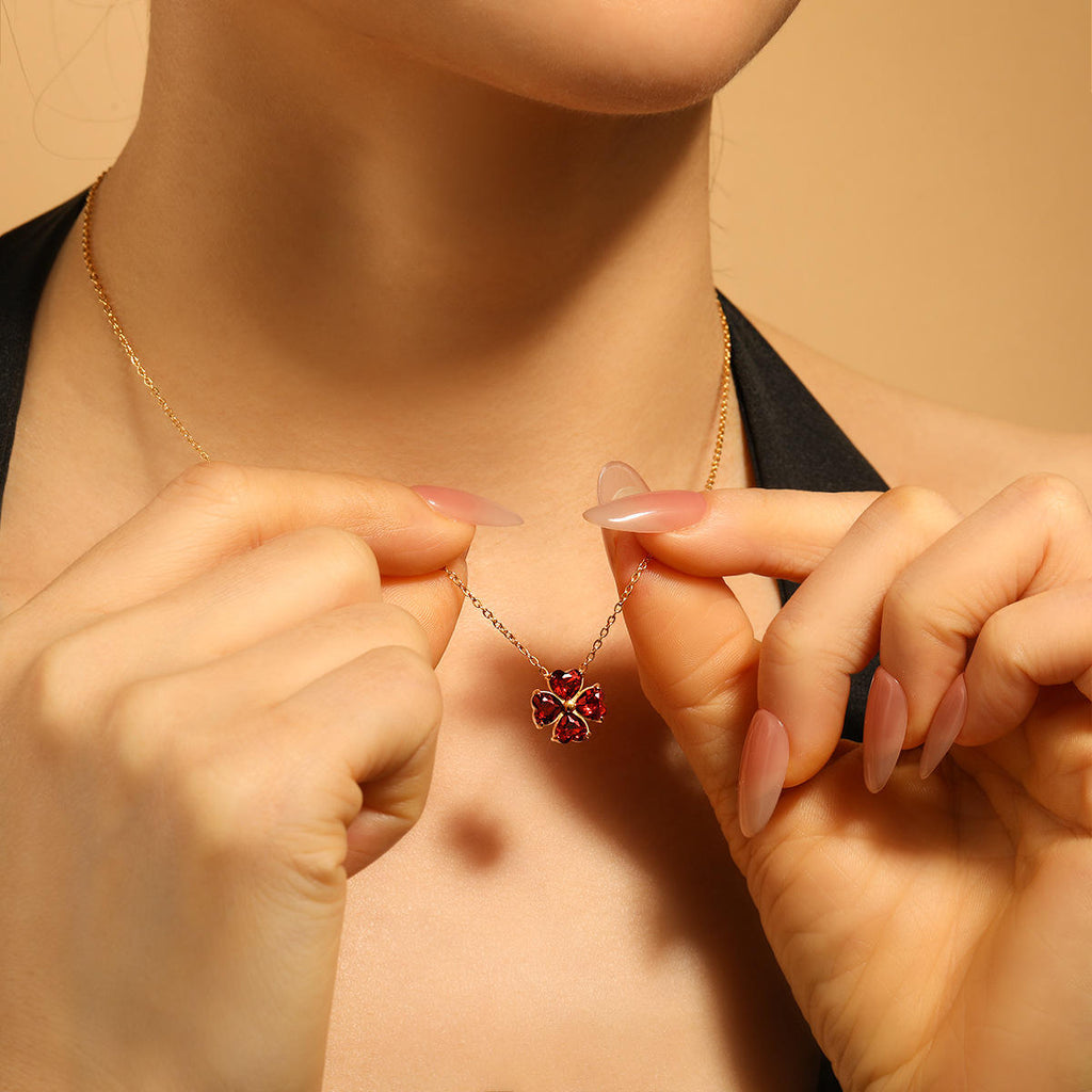 4 Leaf Clover Necklace | Clover Pendant Necklace | ORLABYAMY