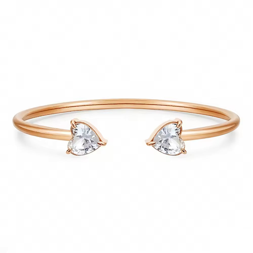 White Zircon Cuff Bracelet | Unisex Cuff Bracelet | ORLABYAMY
