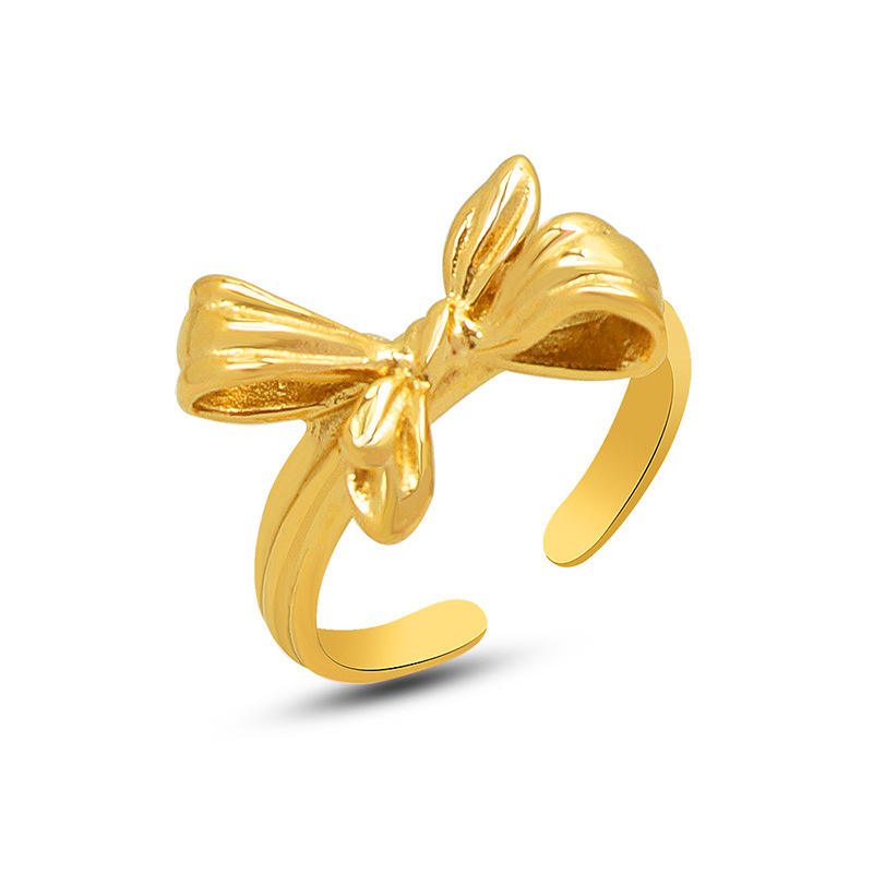Stainless Steel Bow Ring | Gold Plated Bow Ring | Bow Ring | ORLABYAMY